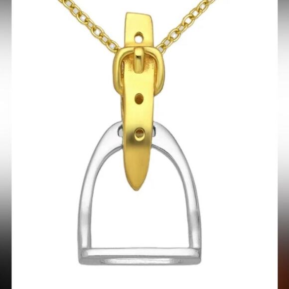 Sterling Silver Stirrup Pendant Necklace, Horse bit, Snaffle, D R… - Picture 4 of 11